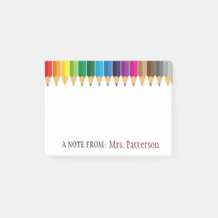 Post-it® Crayons de couleur personnalisés pour enseignants 