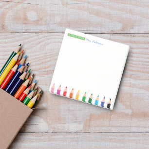Post-it® Crayons de couleur personnalisés pour enseignants 