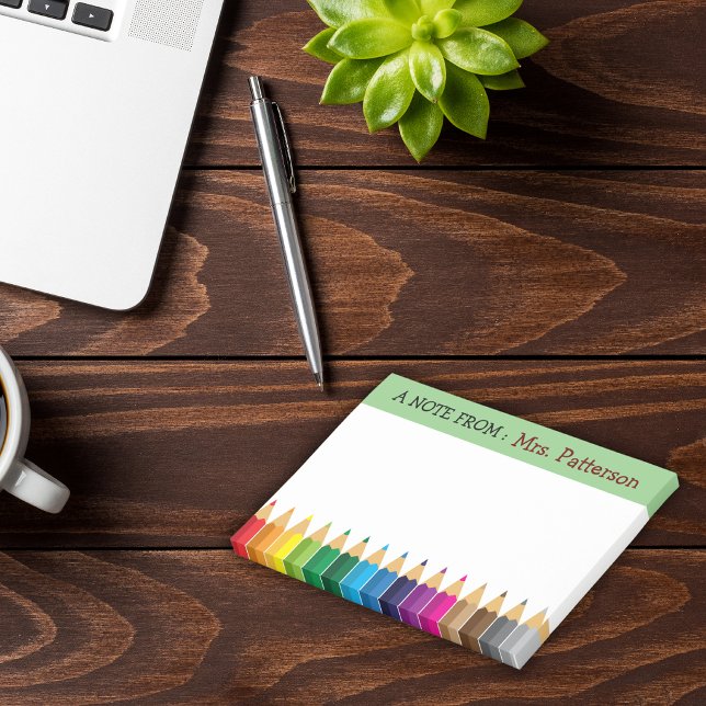 Post-it® Crayons de couleur personnalisés pour enseignants  (Créateur téléchargé)
