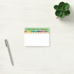 Post-it® Crayons de couleur personnalisés pour enseignants 