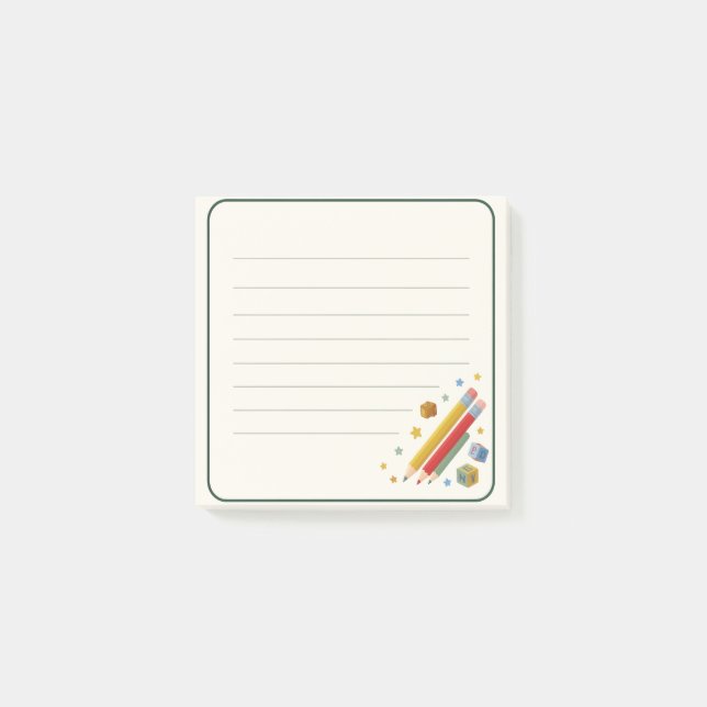 Post-it® crayons de couleur pour l'école  (Devant)