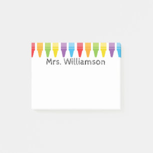 Post-it® Crayons personnalisés Professeur de retour à l'éco