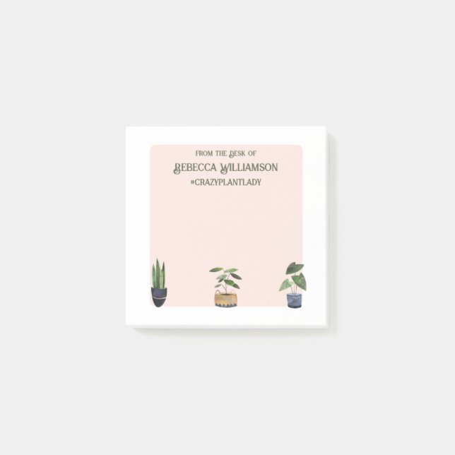 Post-it® #crazyplantlady  Depuis le bureau de papeterie per (Devant)