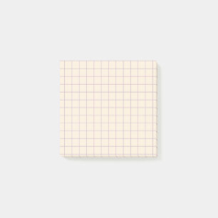 Post-it® Cream À damiers Motif Soft Grid Design Office