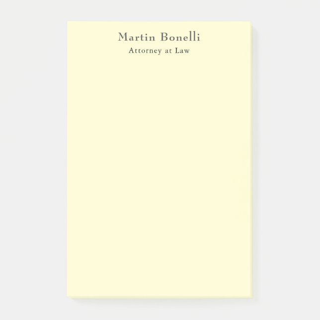 Post-it® Cream Unique Classic Personalized Custom Own Name (Devant)