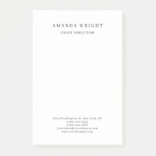 Post-it® Créatif Simple Blanc Élégant De Style