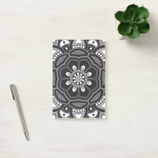 Post-it® Création de mandala, tous les points pour un 9 (Bureau)