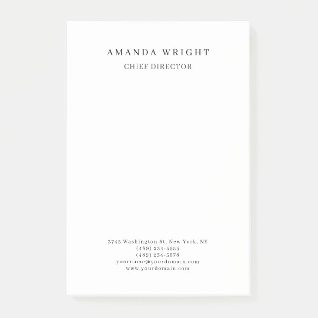 Post-it® Creative Plain Simple White Attractive Stylish (Devant)
