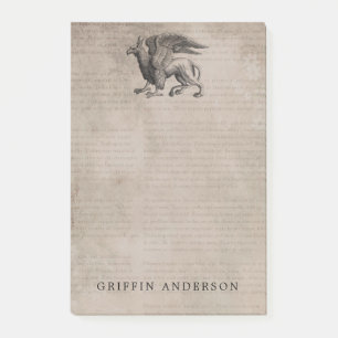 Post-it® Créature Griffin Vintage avec nom Post-it Notes