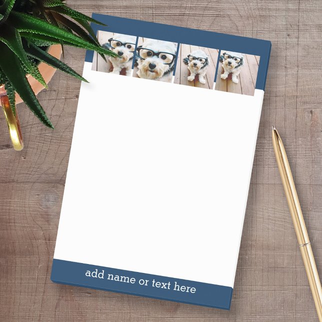 Post-it® Créez votre propre collection photo Navy 4 photos (Custom Post-it Note Pads - Add your name and other text)