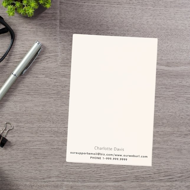 Post-it® crème beige coordonnées commerciales (Créateur téléchargé)