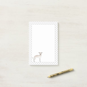 Post-it® Crème Italien Greyhound Cute Dessin Chien Avec Pat