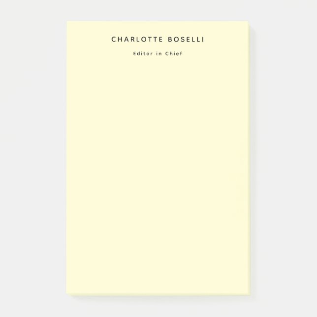 Post-it® Crème professionnelle minimaliste classique (Devant)