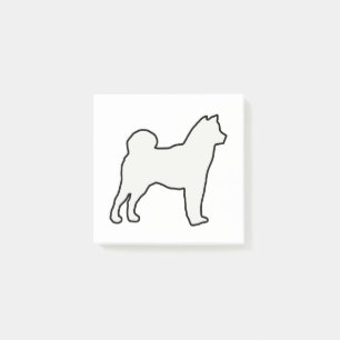 Post-it® Crème silhouette de Shiba Inu