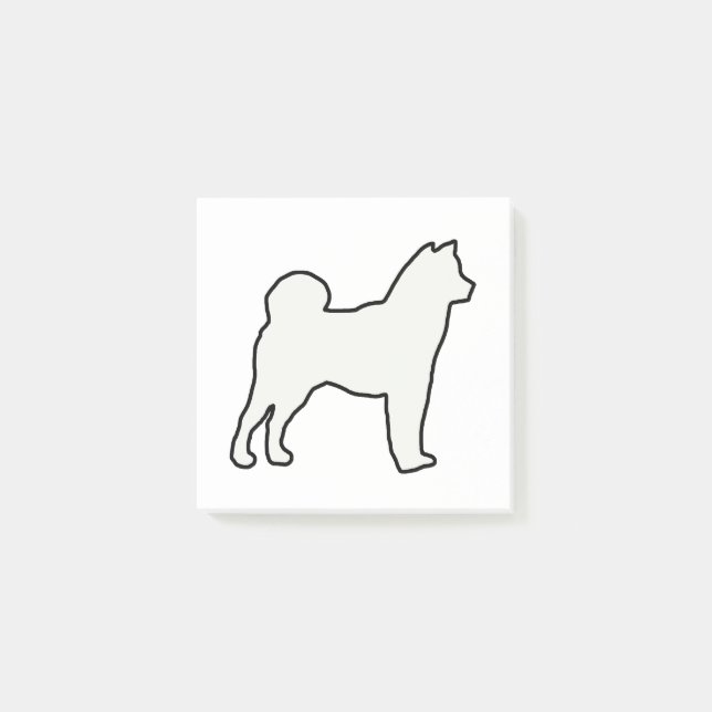 Post-it® Crème silhouette de Shiba Inu (Devant)
