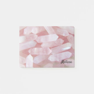 Post-it® Cristaux de Quartz Rose Personnaliser Nom