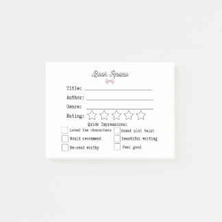 Post-it® Critique de livre Coquette Style