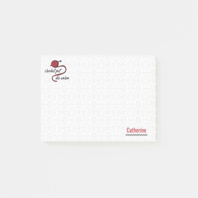 Post-it® Crochet Rouge Rapide, Mourir Chaud (Devant)