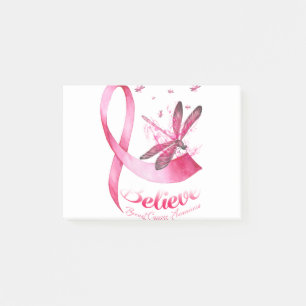 Post-it® Croire Dragonfly Pink Ribbon Cancer du sein