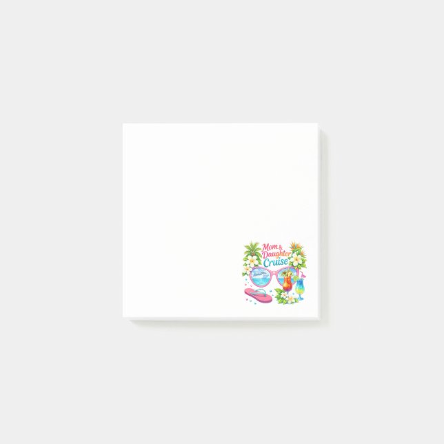 Post-it® Croisière tropicale mère fille pour des vacances (Devant)