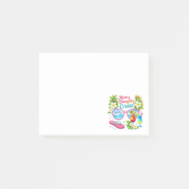 Post-it® Croisière tropicale mère fille pour des vacances (Devant)