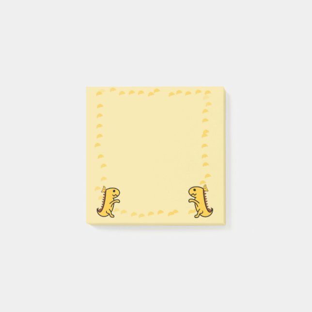 Post-it® Croissant Dinosaur Notes collantes (Devant)