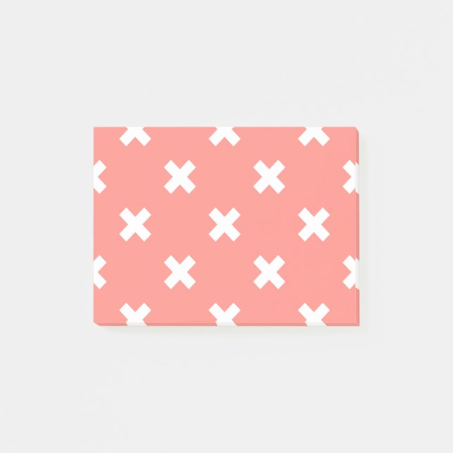Post-it® Croix blanche sur pêche (Devant)