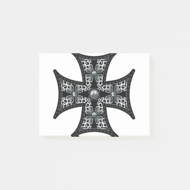 Post-it® Croix maltaise en argent (Devant)
