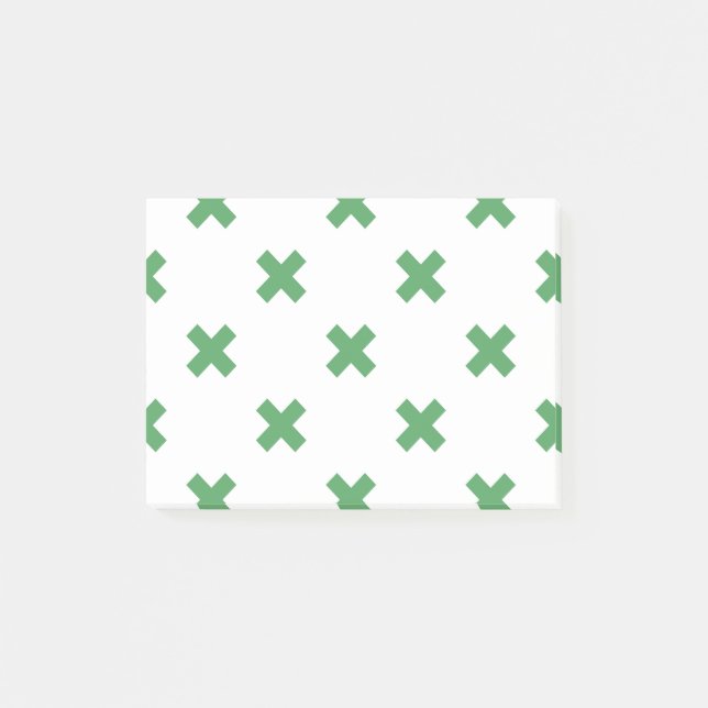 Post-it® Croix verte coutures sur blanc (Devant)
