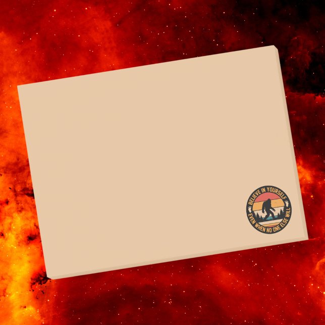 Post-it® Croyez En Vous-Même Bigfoot Noir (Créateur téléchargé)