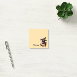 Post-it® Cuisine Citrouille de chat noir Orange