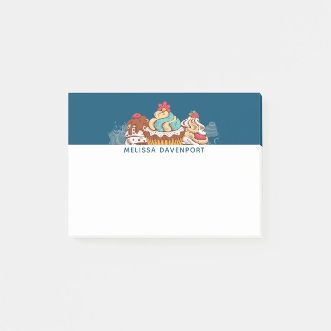 Post-it® Cupcakes Style Rétro Sweet Dessert (Devant)