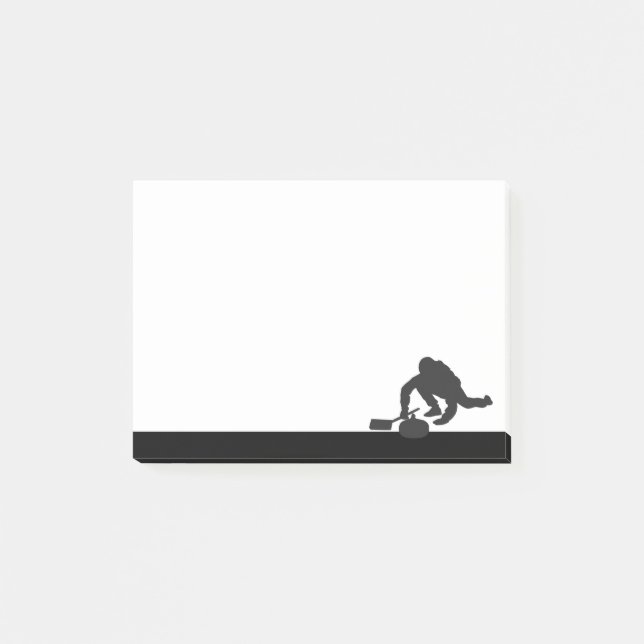 Post-it® Curling Curler Athlete Sport Silhouette (Devant)