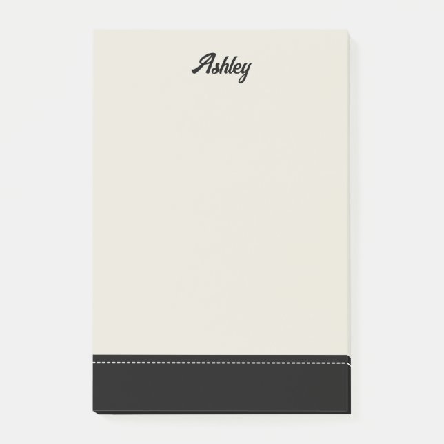 Post-it® Custom black beige personalized preppy stylish (Devant)