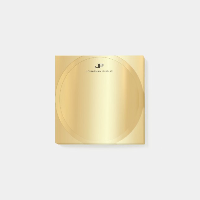 Post-it® Custom Faux Gold Elégant Moderne Modèle tendance (Devant)