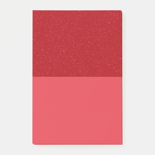 Post-it® Custom Tomato Red Glitter Block Notes (Devant)