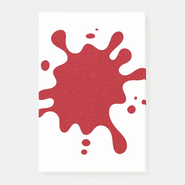Post-it® Custom Tomato Red Paint Splash Post-It Notes (Devant)