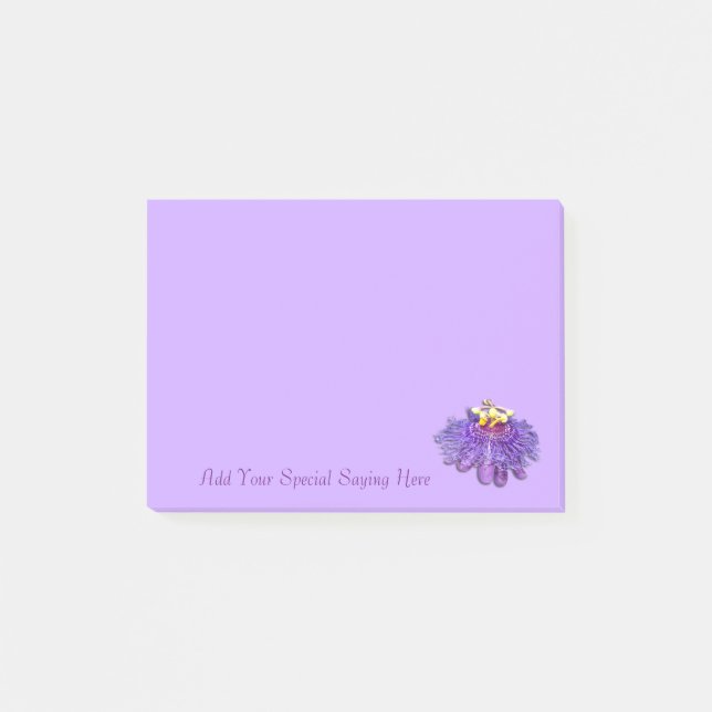 Post-it® Customiser Bloc-notes pour les fleurs de passion v (Devant)