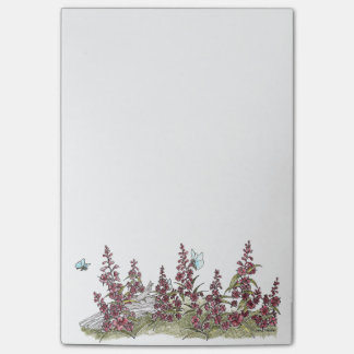 Post-it® Cute Alaska Fireweed with/ Butterflies Post It Not