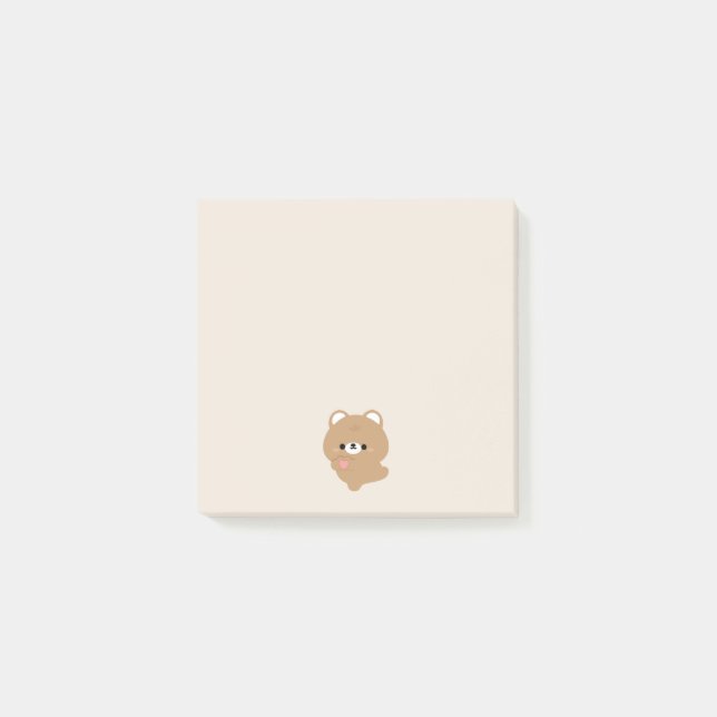 Post-it® Cute Amour Ours Brown (Devant)