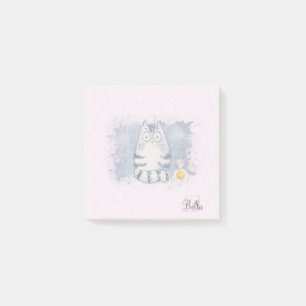 Post-it® Cute animal drôle Chat rose