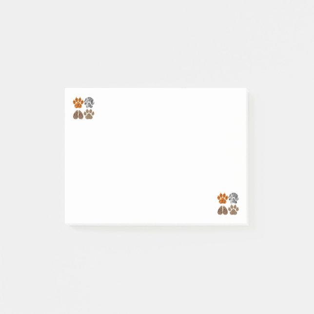 Post-it® Cute Animals Animal Print Design Adorable Wildlife (Devant)
