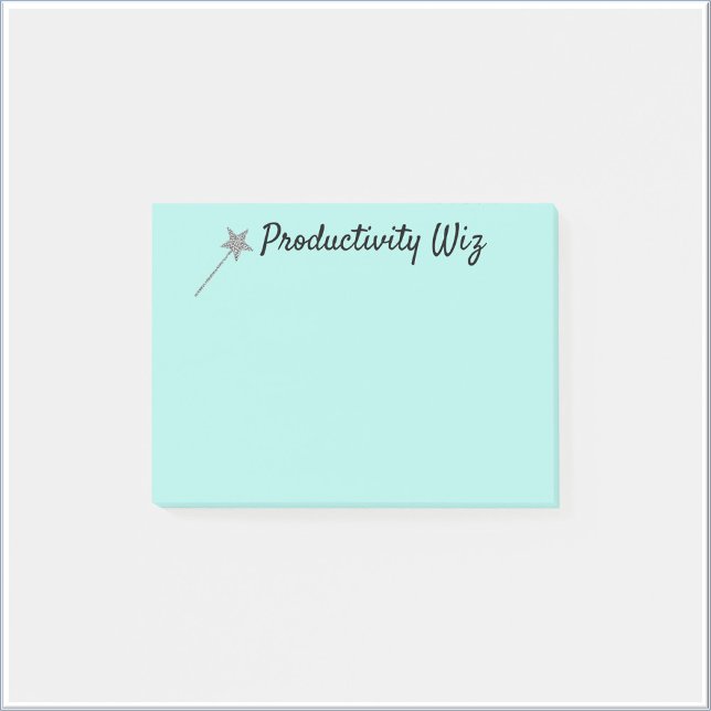 Post-it® Cute Aqua Productivité Wiz Notes (Créateur téléchargé)