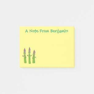 Post-it® Cute asperges chantant un trio végétal dessin anim
