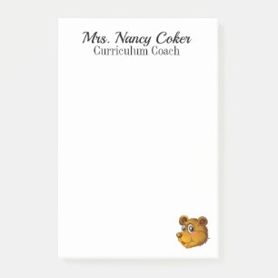 Post-it® Cute Bear Cub Personnalisé Note Pad