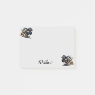 Post-it® Cute Black White Power Race Monster Truck