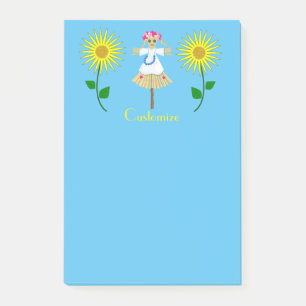 Post-it® Cute Blonde Pigtails Scarecrow Thunder_Cove
