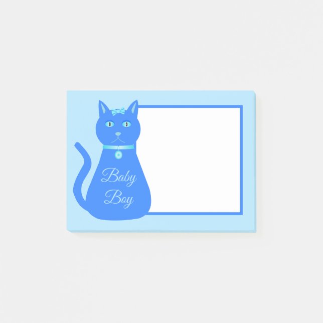 Post-it® Cute Blue Baby Boy Chat Personnalisé (Devant)