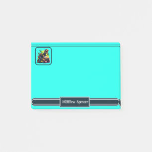 Post-it® Cute Blue T-Rex équitation Monster Truck Dinosaure