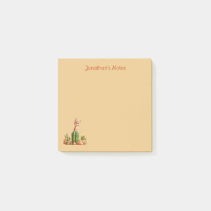 Post-it® Cute Bobcat sur cactus